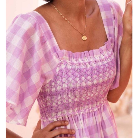 Pink City Prints Lilac Gingham Lolita Dress. S. EUC. - Picture 3 of 10